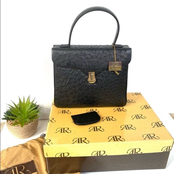 Vintage Handbags - Alfred Roth Vintage Ostrich Bag New RARE